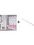 Banyo Duş Perdesi 2881 180X200 Perde Borusu Askı Aparatı Pembe 160X260 Hediyeli 1