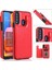 Samsung Galaxy A20s Pu Deri Kickstand Kart Yuvaları Çift Için Cüzdan Kılıf (Yurt Dışından) 5