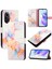 Huawei Nova 9 Se Cüzdan Pu Deri Kickstand Mermer Desen (Yurt Dışından) 1
