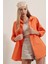 3900 Oversize Uzun Basic Gömlek - Turuncu 2