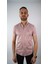 Erkek Desenli Pembe Kısa Kol Gömlek 1