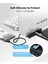 5gbps USB 3.0 Hub Kelepçe Adaptörü, Ekstra Güç Kaynağı Bağlantı Noktası ve 4.92 Ft USB Veri Kablosu ile Alüminyum 4 Portlu USB Bölücü, USB Genişletici MH4PU Siyah Renk 4