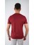 Sıfır Yaka Bisiklet Yaka Penye Likralı Bordo Erkek Tshirt 2