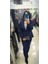 Siyah Çizgili Oversize Ceket 5