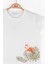04-08 Yaş Kız Çocuk Flamingo Tema T-Shirt - Ekru 2