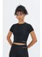 Soft Touch Bedene Oturan Spor Crop T-Shirt Short Fitted 1