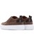 Erkek Vizon Bağcıklı Kalın Tabanlı Süet Deri Sneaker 25SFD740310 5