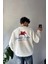 Vintage Baskılı Bisiklet Yaka Sweatshirt 1