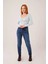 Geniş Yaka Bebe Mavisi Basic Body Bluz 2