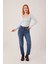 Geniş Yaka Bebe Mavisi Basic Body Bluz 4