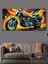 Kanvas Tablo Alevli Güçlü Chopper Motor 1