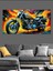 Kanvas Tablo Alevli Güçlü Chopper Motor 2