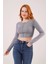 Ters Dikişli Basic Antrasit Body Bluz 3