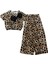 Kız Çocuk Yusufçuk Aksesuarlı Leopar Takım 1