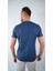 Sıfır Yaka Bisiklet Yaka Penye Likralı Saks Mavi Erkek Tshirt 2
