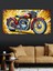 Kanvas Tablo Alevli Kırmızı Motosiklet 1
