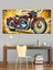Kanvas Tablo Alevli Kırmızı Motosiklet 2