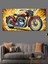 Kanvas Tablo Alevli Kırmızı Motosiklet 3