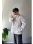 Hardstone Nakışlı Gri Oversize Ceket 3