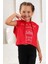 Kız Çocuk First I Need Coffee Baskılı Kolsuz Kapüşonlu Sweatshirt 9-12 Yaş 3