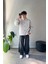 Hardstone Nakışlı Gri Oversize Ceket 4