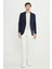 360 Her Yöne Esneyen Pamuklu Esnek Slim Fit Dar Kesim Mono Yaka Armürlü Blazer Ceket 2