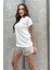 Yumuşacık Soft Touch Geniş Yaka Keten Görünümlü Oversize T-Shirt 5