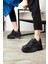Günlük Kadın Spor Ayakkabı Yüksek Taban 6 cm Sneaker Siyah - Beyaz - Bej - Rugan - Süet 001 1