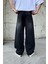 Çizgili Super Siyah Baggy Jean 2