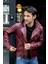 Prof Model Silme Hakiki Koyun Derisi Bordo Renk Biker Mont 4