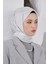 Gümüş Gri Loryan Scarf Jakar Stone Şal 1