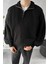 Half Zip Yarım Balıkçı Siyah Triko Kazak 4