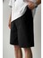 Gabardin Kumaş Siyah Basic Şort 3