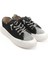 Kadın Siyah Kot Triko Taşlı Comfort Sneaker 1