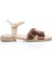 MİA028-3013 Deri Kadın Günlük Ortopedik Bronz Tatil Sandaleti 4