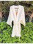 Kaplan Desenli Beyaz Müslin Kumaş Kimono ( Tek Ebat ) 2
