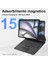 Apple iPad Air 13INÇ M3 Çipli 2025 Uyumlu Magic Uyumlu Touchpad Işıklı Klavyeli Kılıf 2