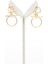 Gold Çivi Model Sallantılı Modern Küpe 1