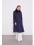 Lacivert Yakası Kürklü Kaşmir Hırka 2