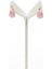 Pembe Zirkon Taş Detaylı Modern Halka Küpe 1