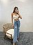 6373 Denim Slım Palazzo Fıt-Mavi 3