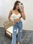 6373 Denim Slım Palazzo Fıt-Mavi 4