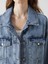 Xsıde Gömlek Yaka Oversize Kadın Jean Ceket 3