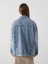 Xsıde Gömlek Yaka Oversize Kadın Jean Ceket 4