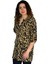 Kadın Büyük Beden Leopar Desen Viskon Bluz BGL-ST04256 2