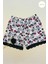 Mickey Mouse Desenli Siyah Dantelli Askılı Şortlu Pijama Takımı 5