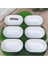 6 Adet Oval Çerezlik/kahvaltılık Sunum Tabağı Seti - Beyaz 15X8 cm Trilla 4