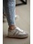 ER1204 Gri Süet Yanları Beyaz Cilt Bağcıklı Sneaker Günlük Ayakkabı 3