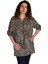 Kadın Büyük Beden Leopar Desen Viskon Bluz BGL-ST04255 1