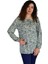 Kadın Ebruli Desen Baskılı Viscon Bluz BGL-ST04286 1
